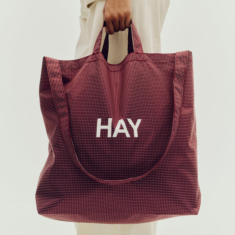HAY - Grid Crossover Bag | burgundy