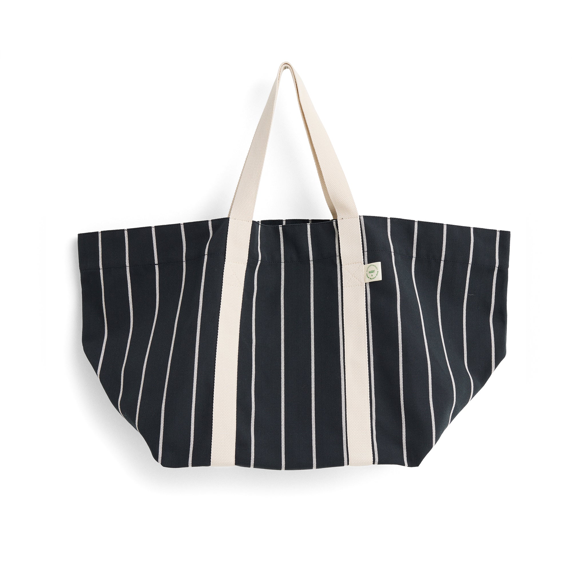 HAY - Outdoor Market Picknick Tasche | black with beige stripe