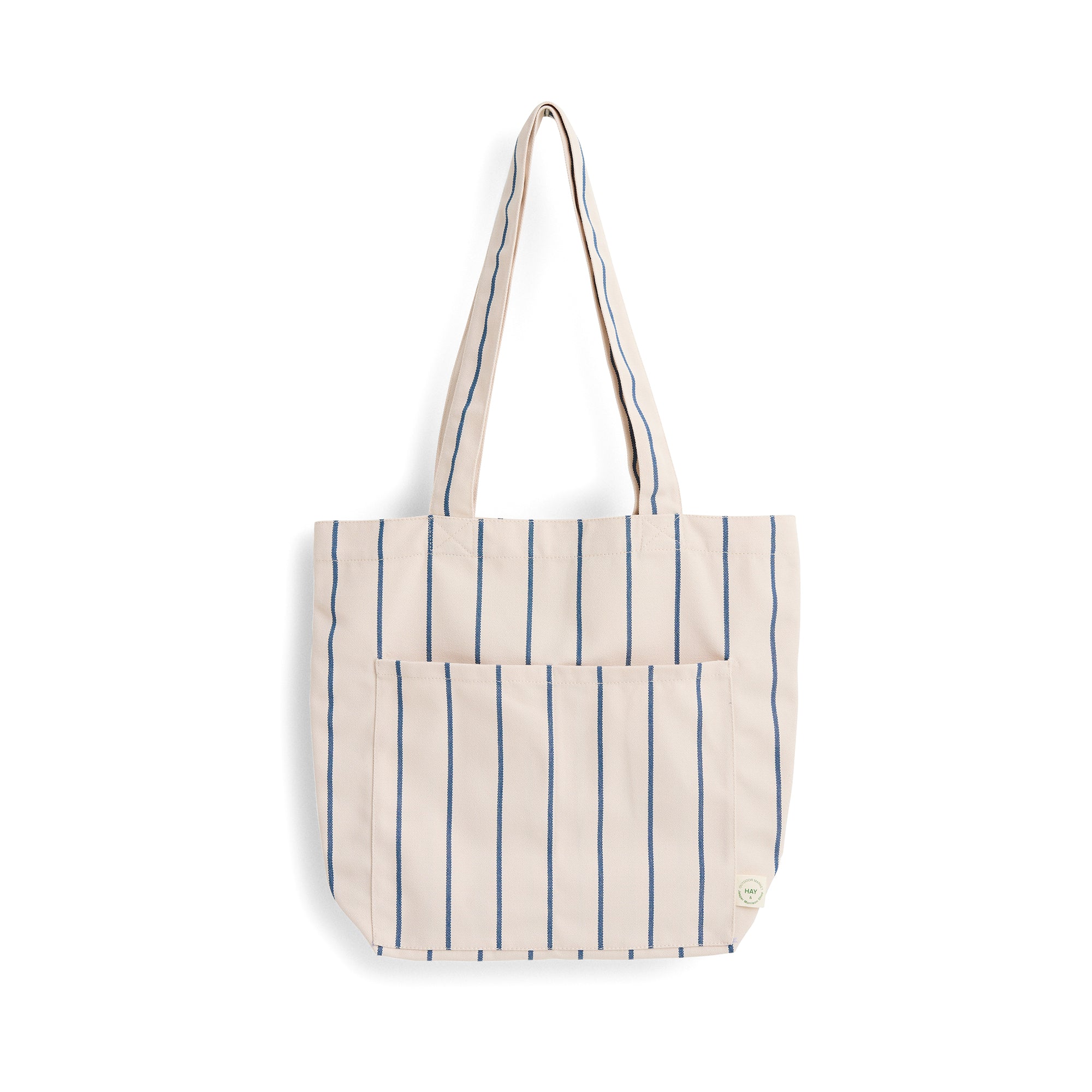 HAY - Outdoor Market Tote Bag | beige with blue stripe