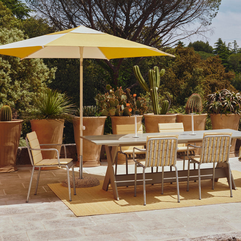 HAY - Terrazza Sonnenschirm | Ø 300 x H170-235 cm / off-white and ochre
