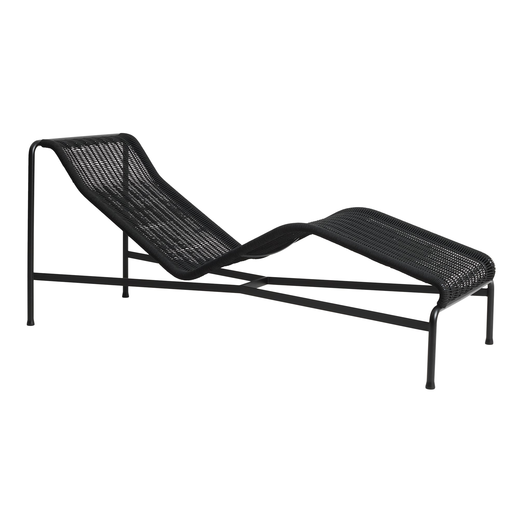HAY - Palissade Cord Chaise Longue Liegestuhl | anthrazit