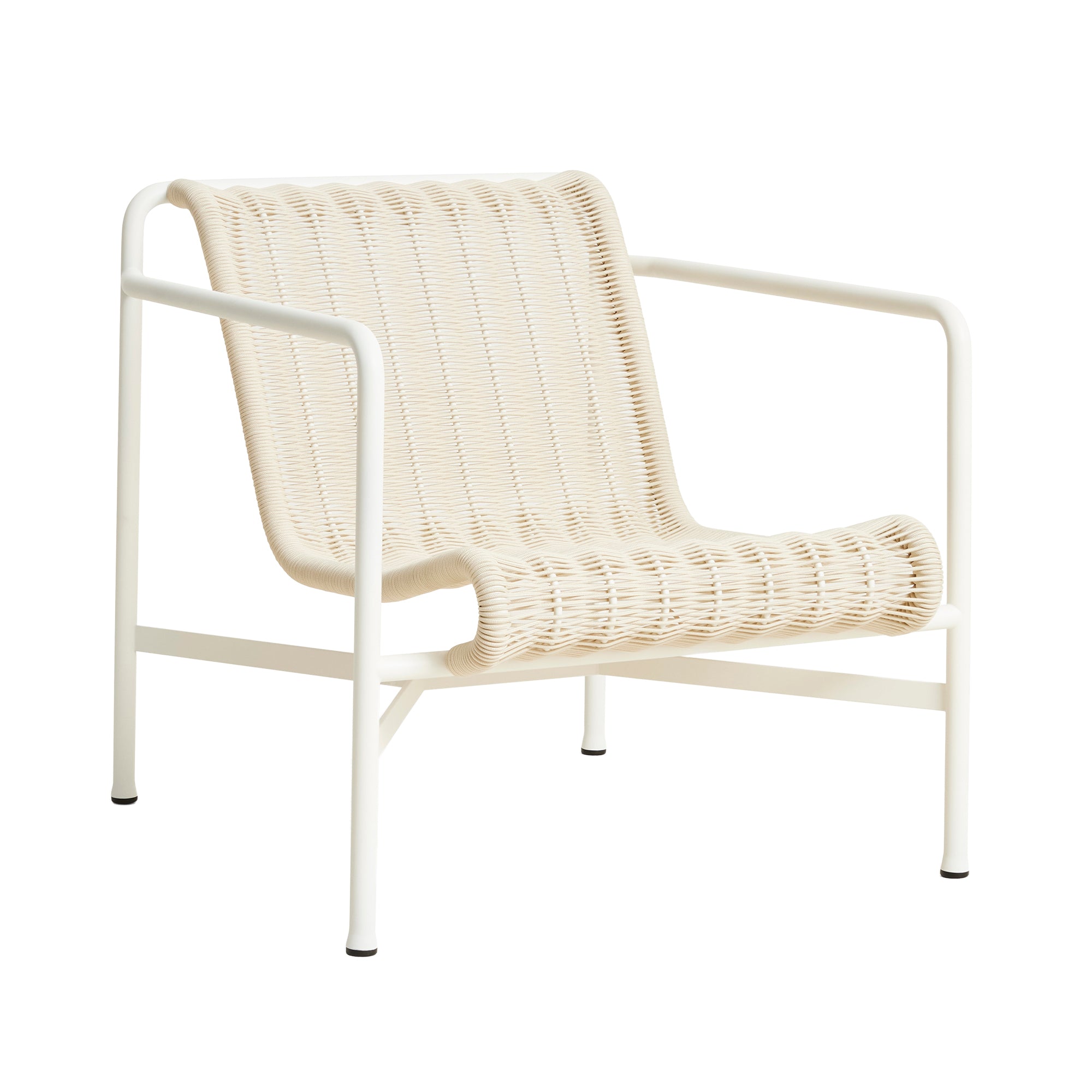 HAY - Palissade Cord Lounge Chair Low | cremeweiß
