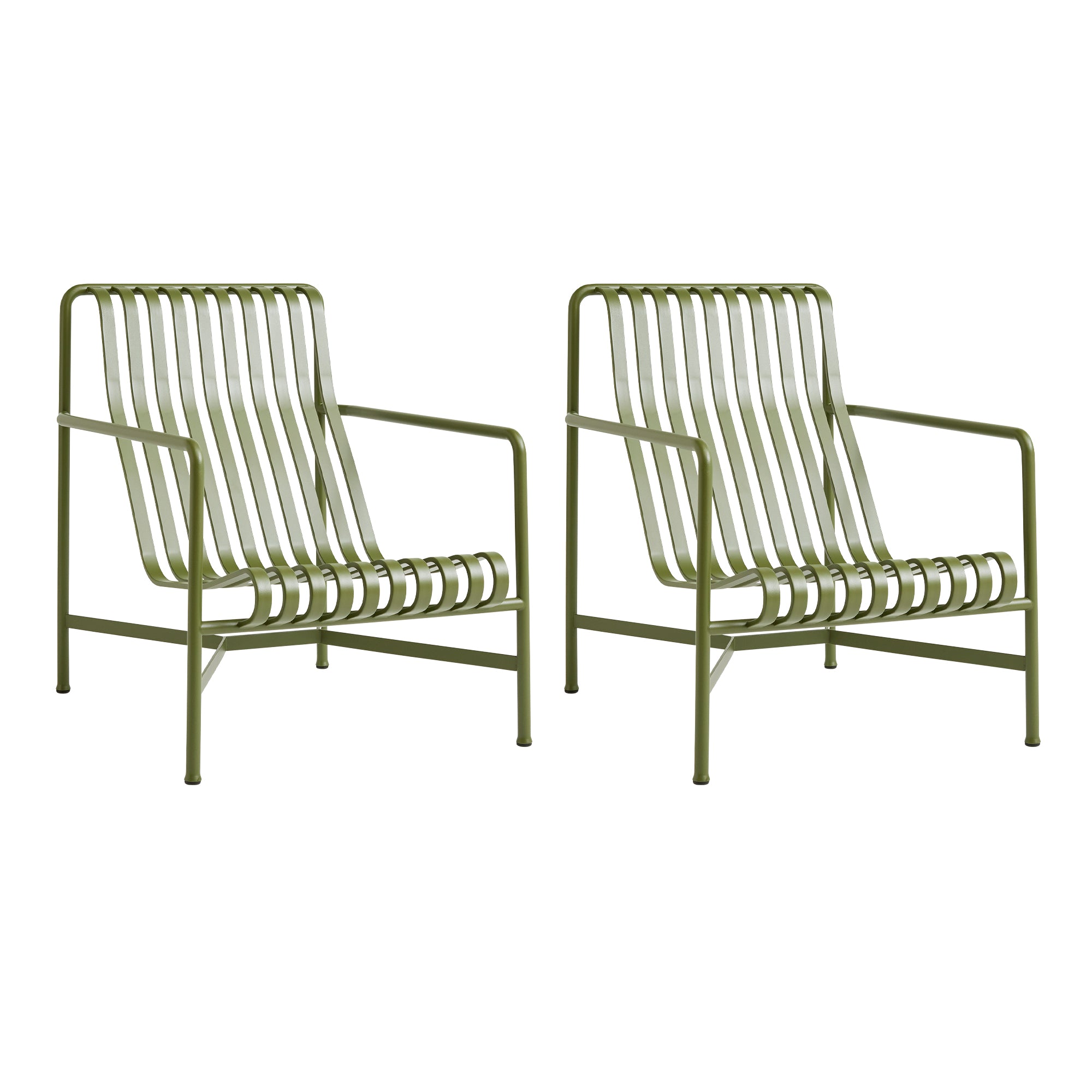 HAY - Palissade Lounge Chair High Set | olive