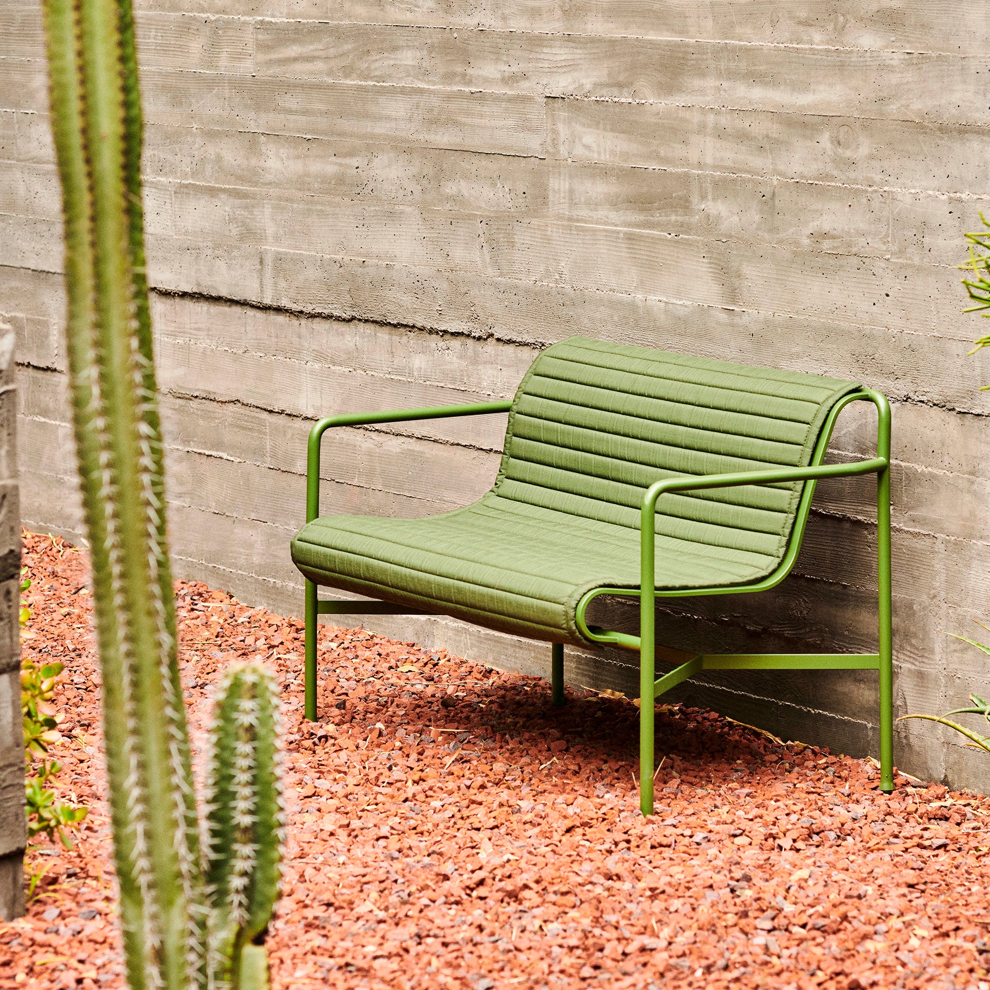 HAY - Palissade Quilted Cushion für Dining Bench | olive