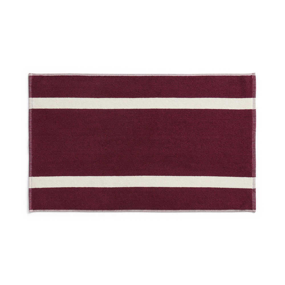 HAY - Stripe Badematte | burgundy