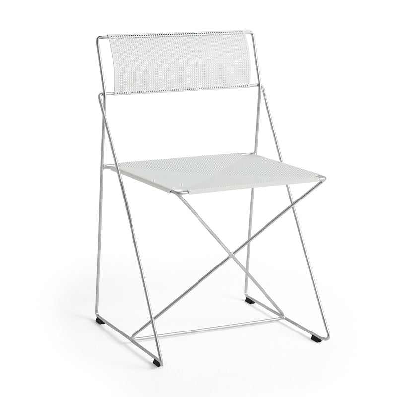 HAY - X-Line Stuhl Outdoor | chalk white / hot galvanized