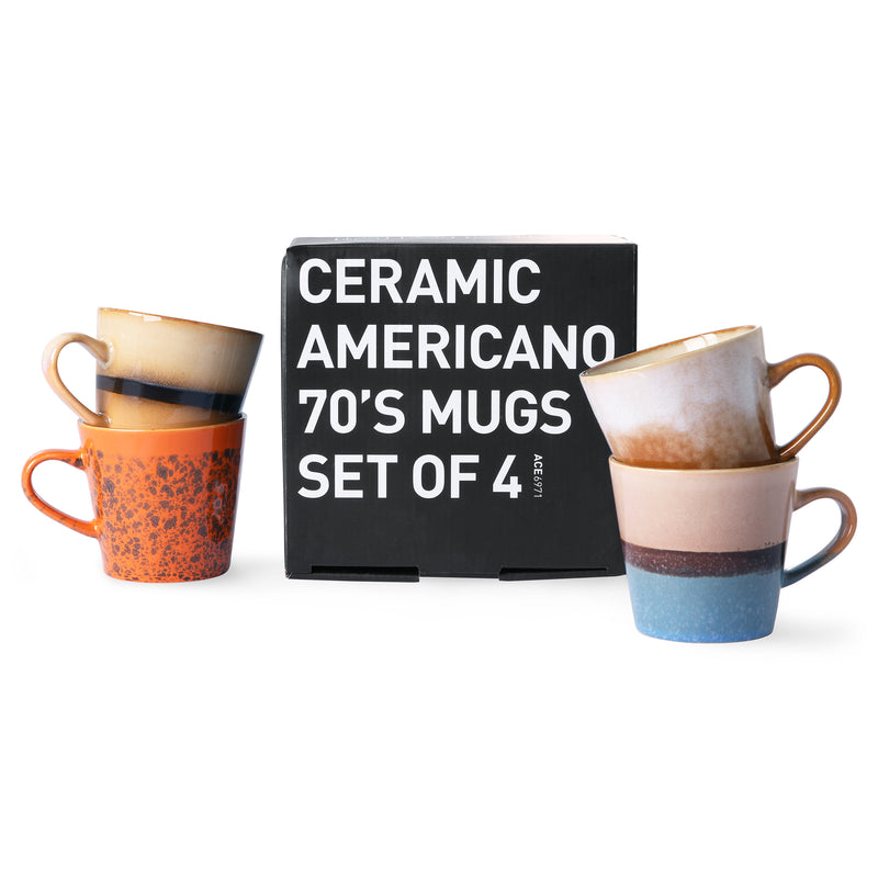 HKliving - 70's Americano Tassen 4er-Set
