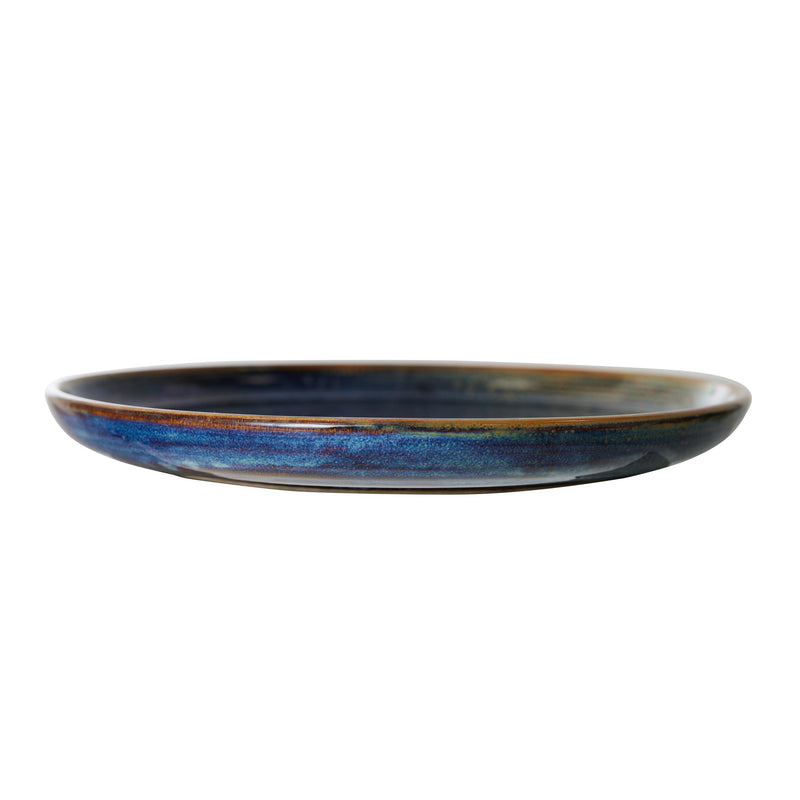 HKliving - Chef Ceramics Teller (4er-Set) | Ø 20 cm / rustic blau