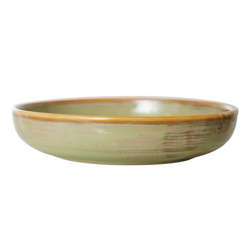 HKliving - Chef Ceramics Tiefer Teller (4er-Set) | Ø 19,3 cm / moss grün