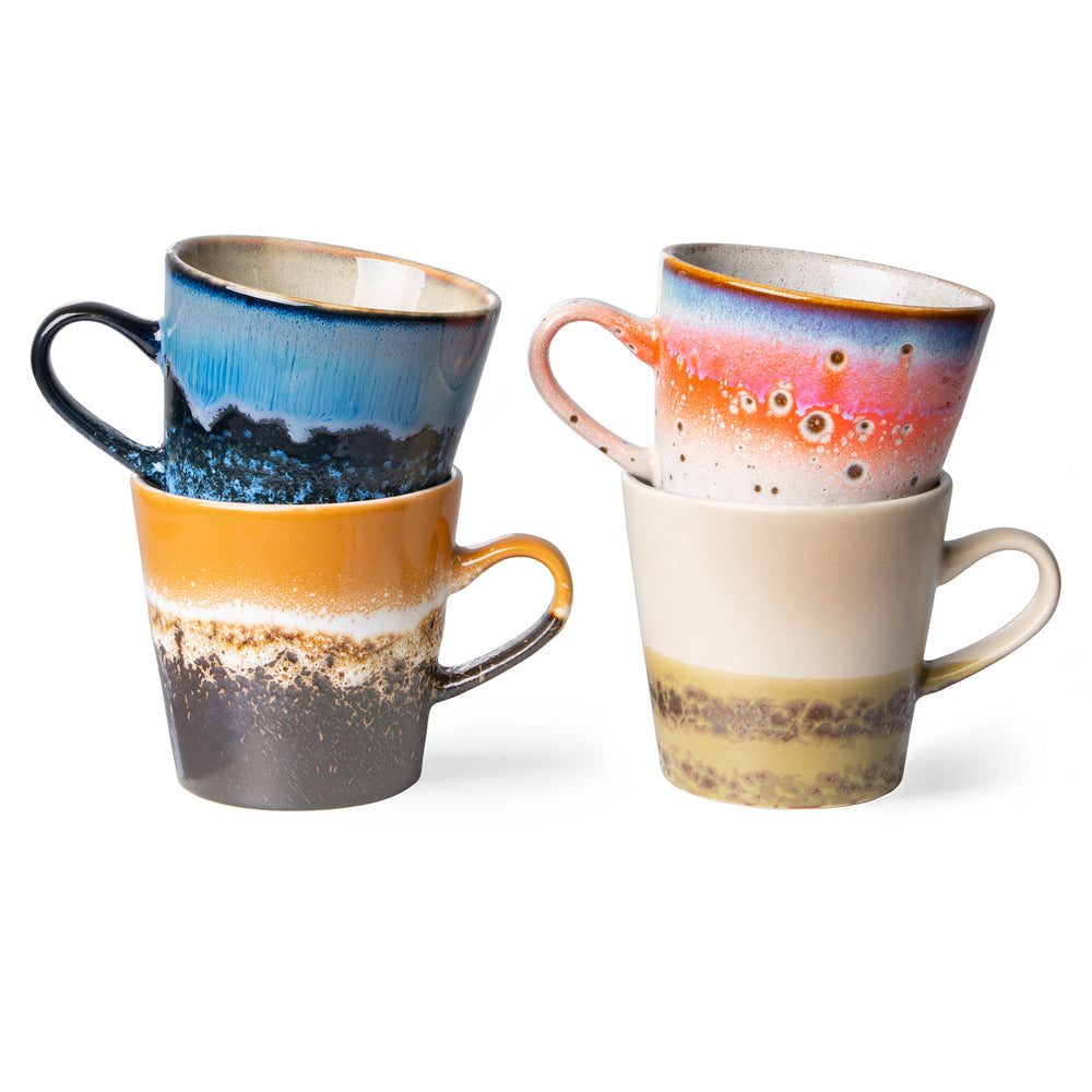 HKliving - 70's Americano Tassen 4er-Set | pegasus