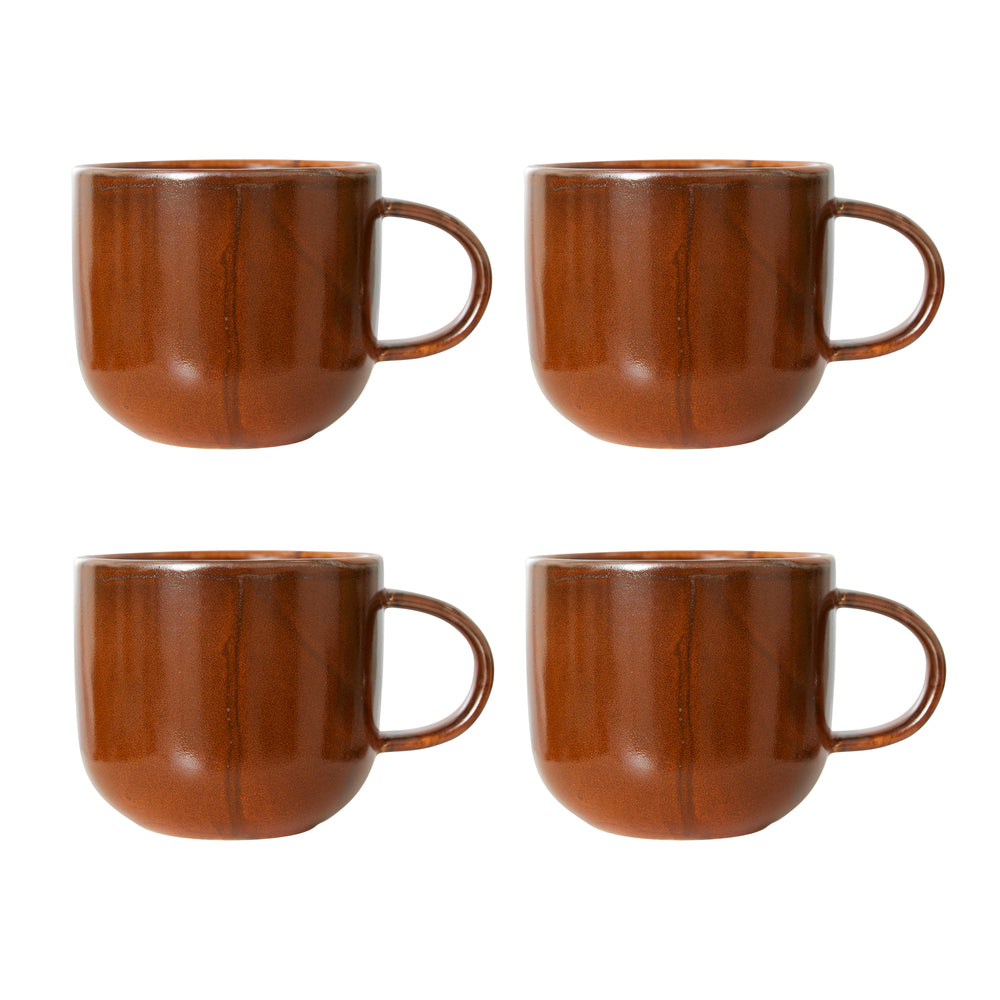 HKliving - Chef Ceramics Becher (4er-Set) | burned orange