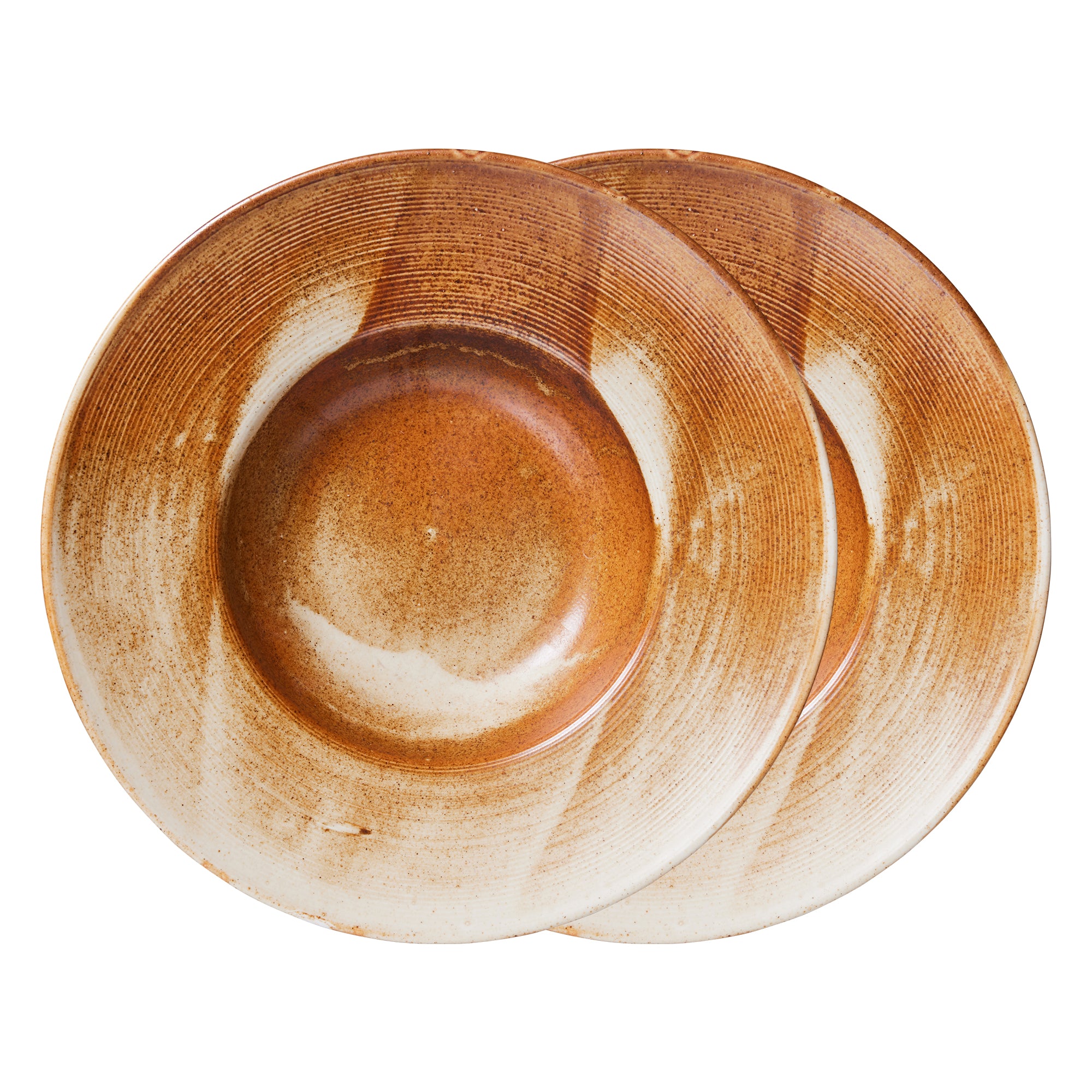 HKliving - Chef Ceramics Pasta Teller (2er-Set) | rustic cream/braun