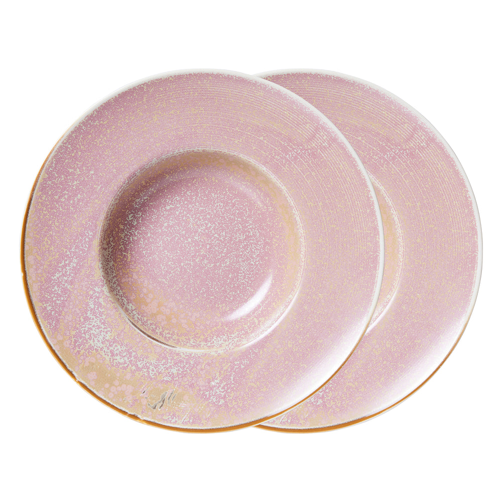 HKliving - Chef Ceramics Pasta Teller (2er-Set) | rustic pink