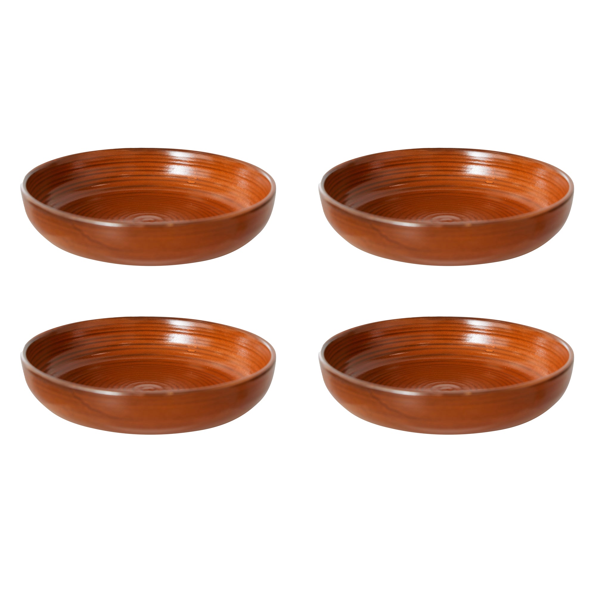 HKliving - Chef Ceramics Tiefer Teller (4er-Set) | Ø 19,3 cm / burned orange