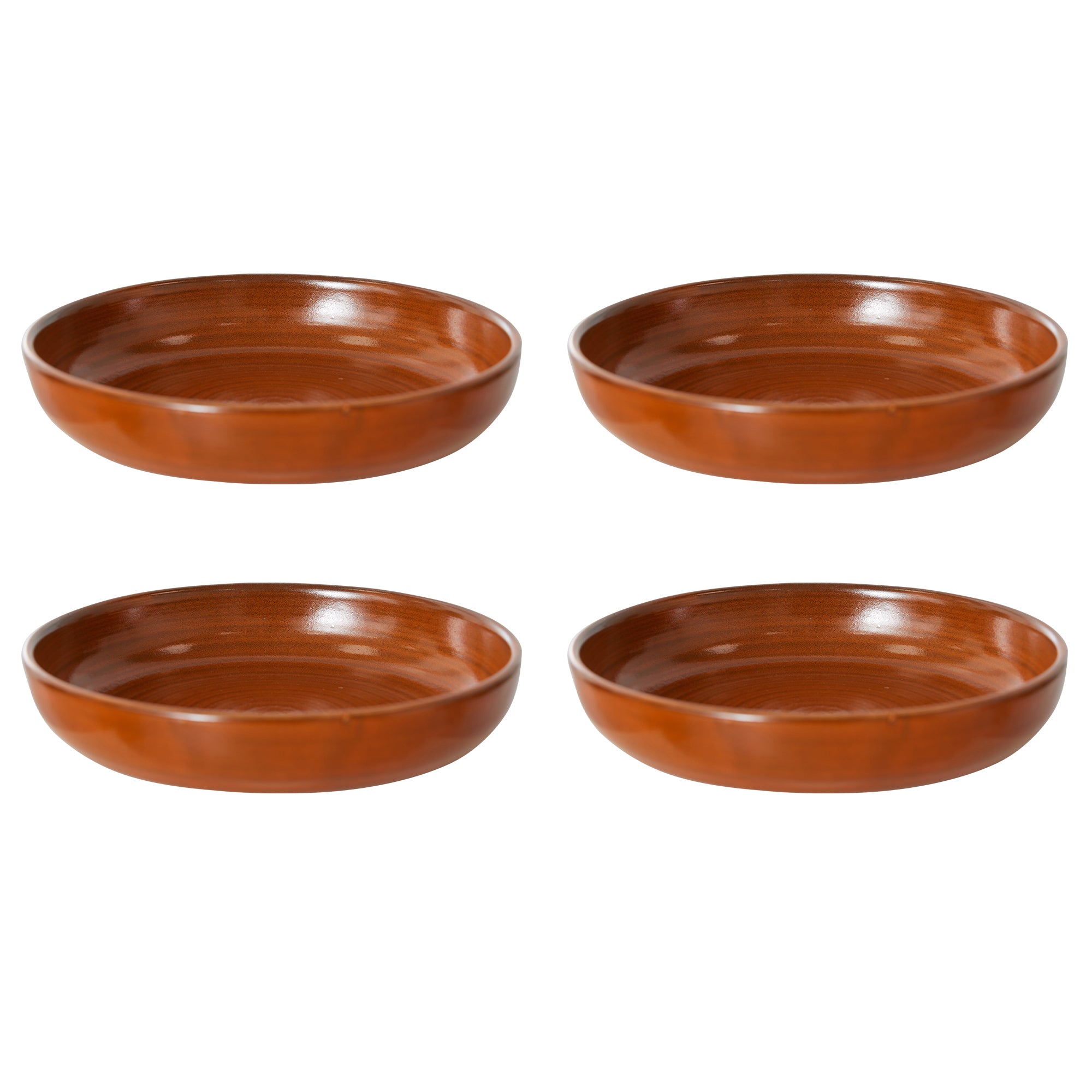 HKliving - Chef Ceramics Tiefer Teller (4er-Set) | Ø 21,5 cm / burned orange