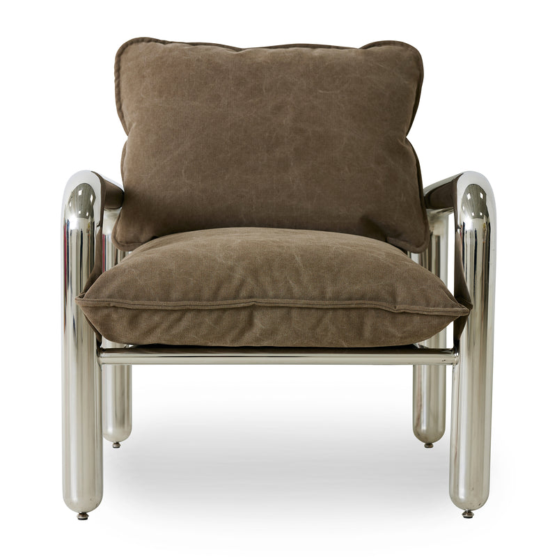 HKliving - Chrom- Loungesessel