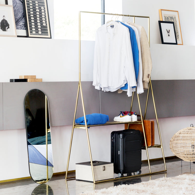 HKliving - Garderobe mit Kleiderbügeln und Garderobenhaken