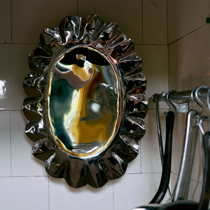 HKliving - New Classics Tablett | medium / chrome