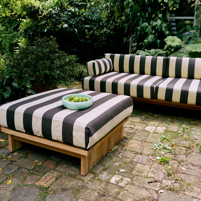 HKliving - Outdoor Hocker Teak | stracciatella