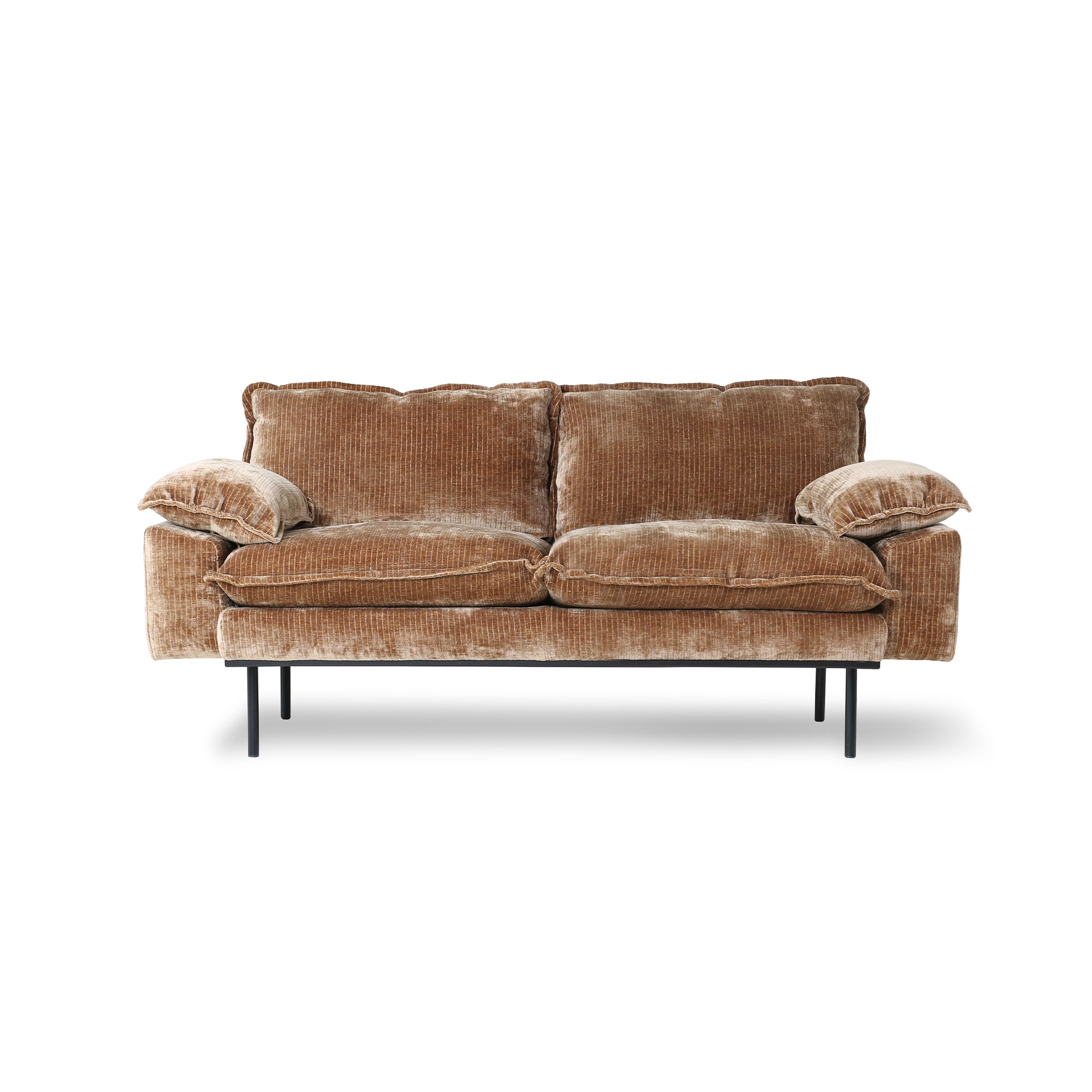 HKliving - Retro Sofa 2-Sitzer | samt cord, aged gold
