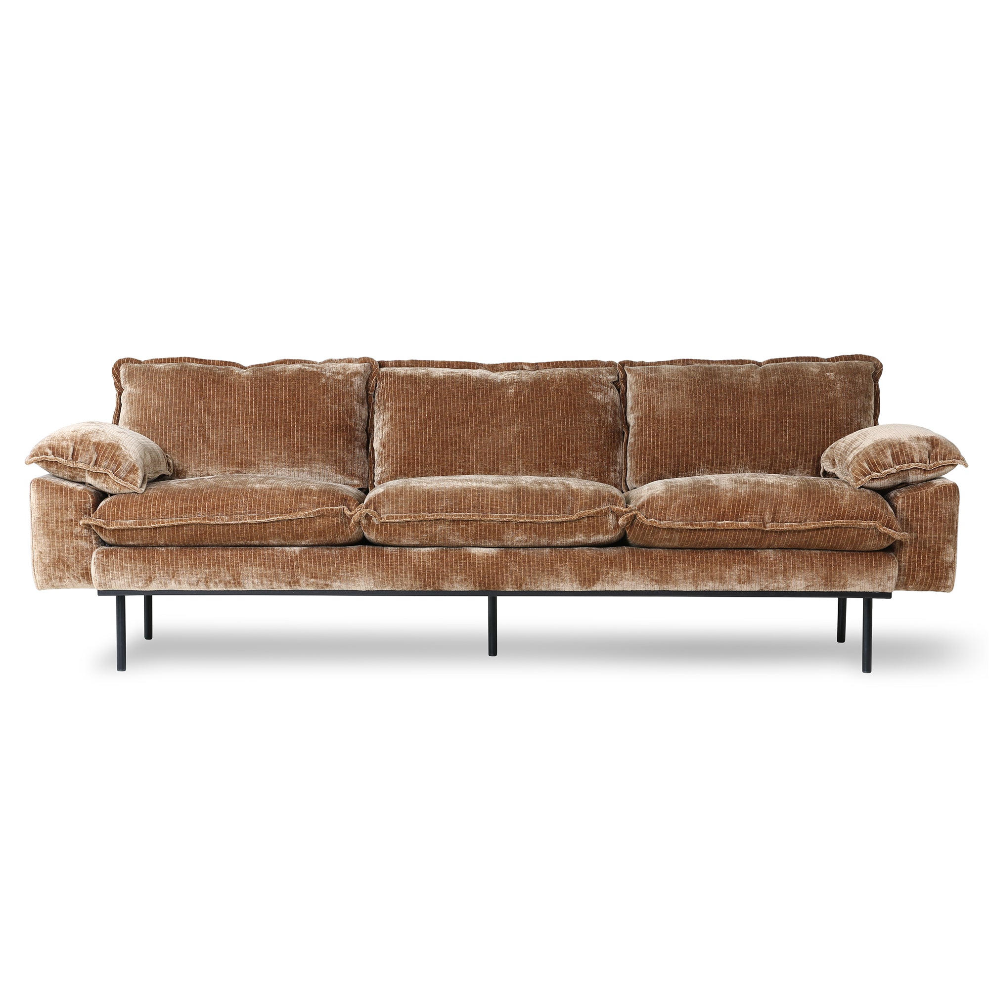 HKliving - Retro Sofa 4-Sitzer | samt cord, aged gold