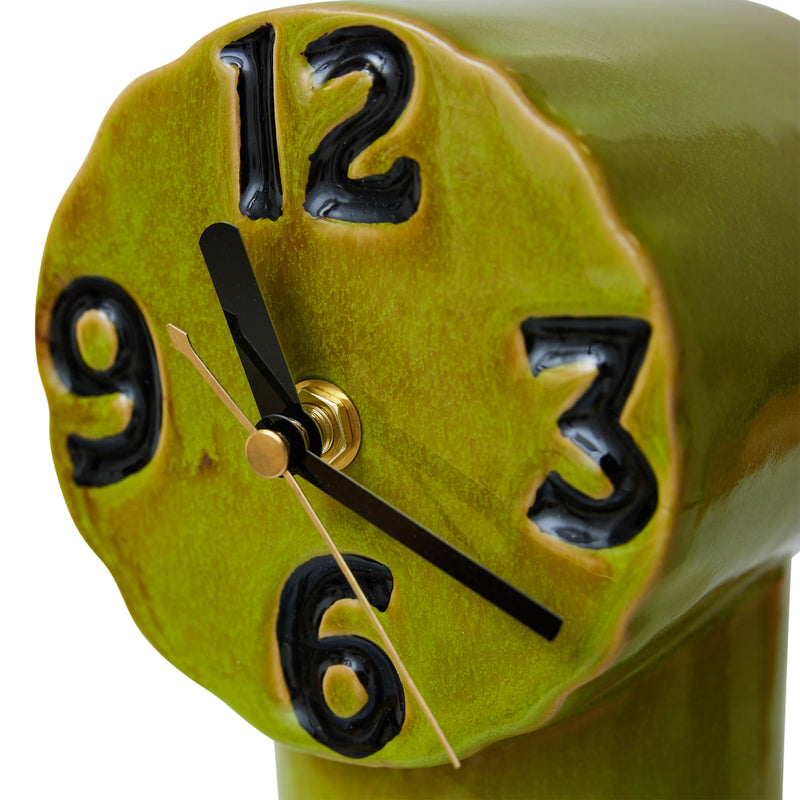 HKliving - Retro Keramik Tischuhr | olive