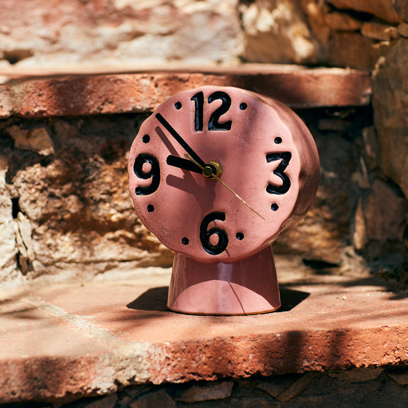 HKliving - Retro Keramik Tischuhr | pink