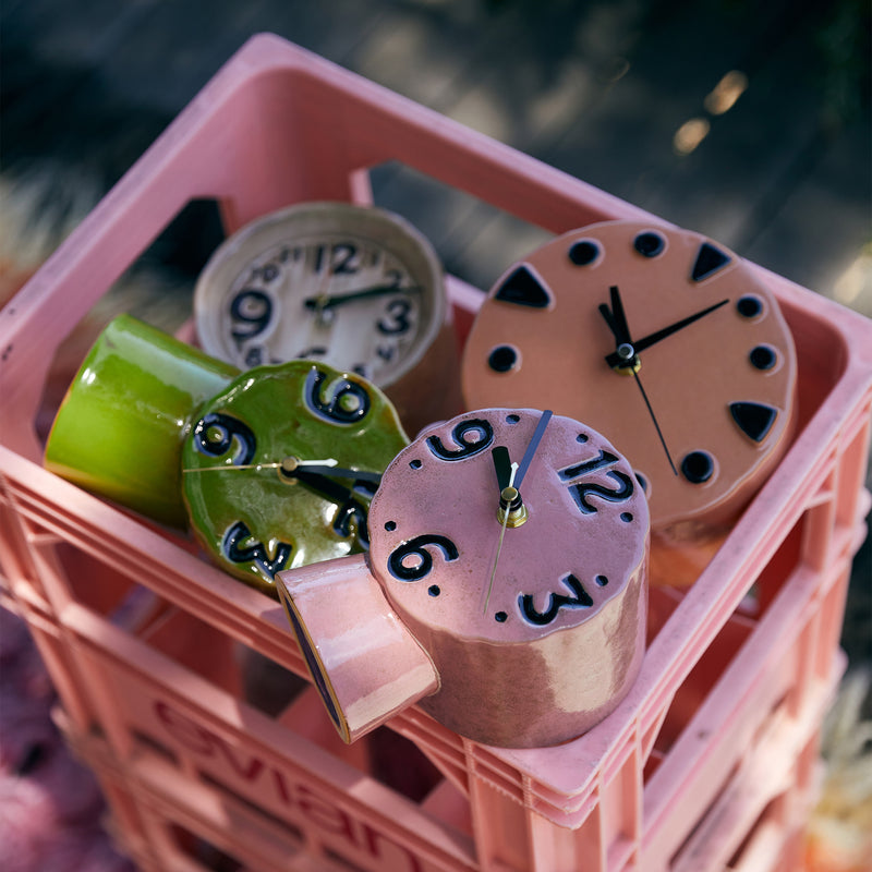 HKliving - Retro Keramik Tischuhr | pink