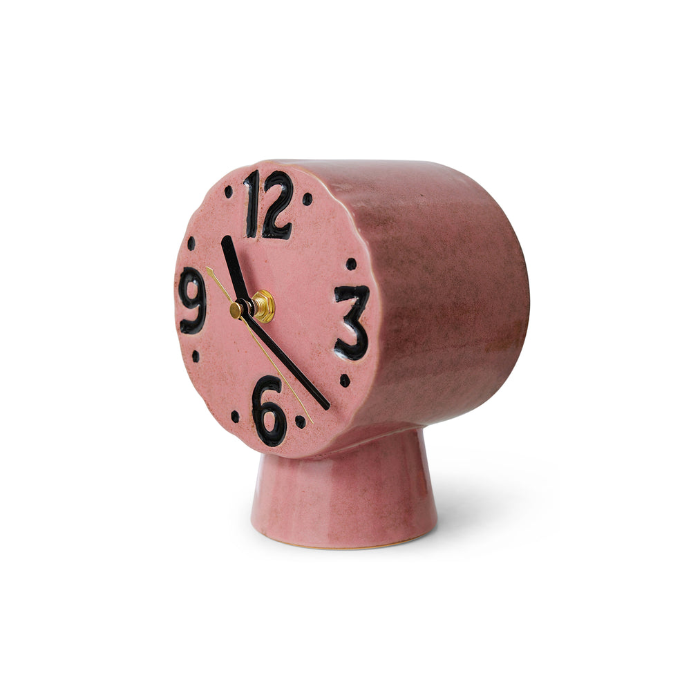 HKliving - Retro Keramik Tischuhr | pink