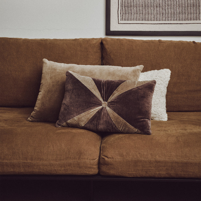 HKliving - Samt-Kissen | 50 x 30 cm / braun