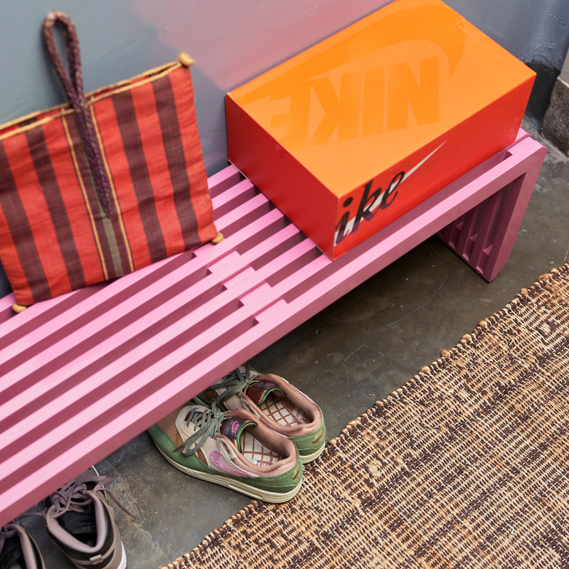 HKliving - Slatted Bank | 160 cm / Hot pink