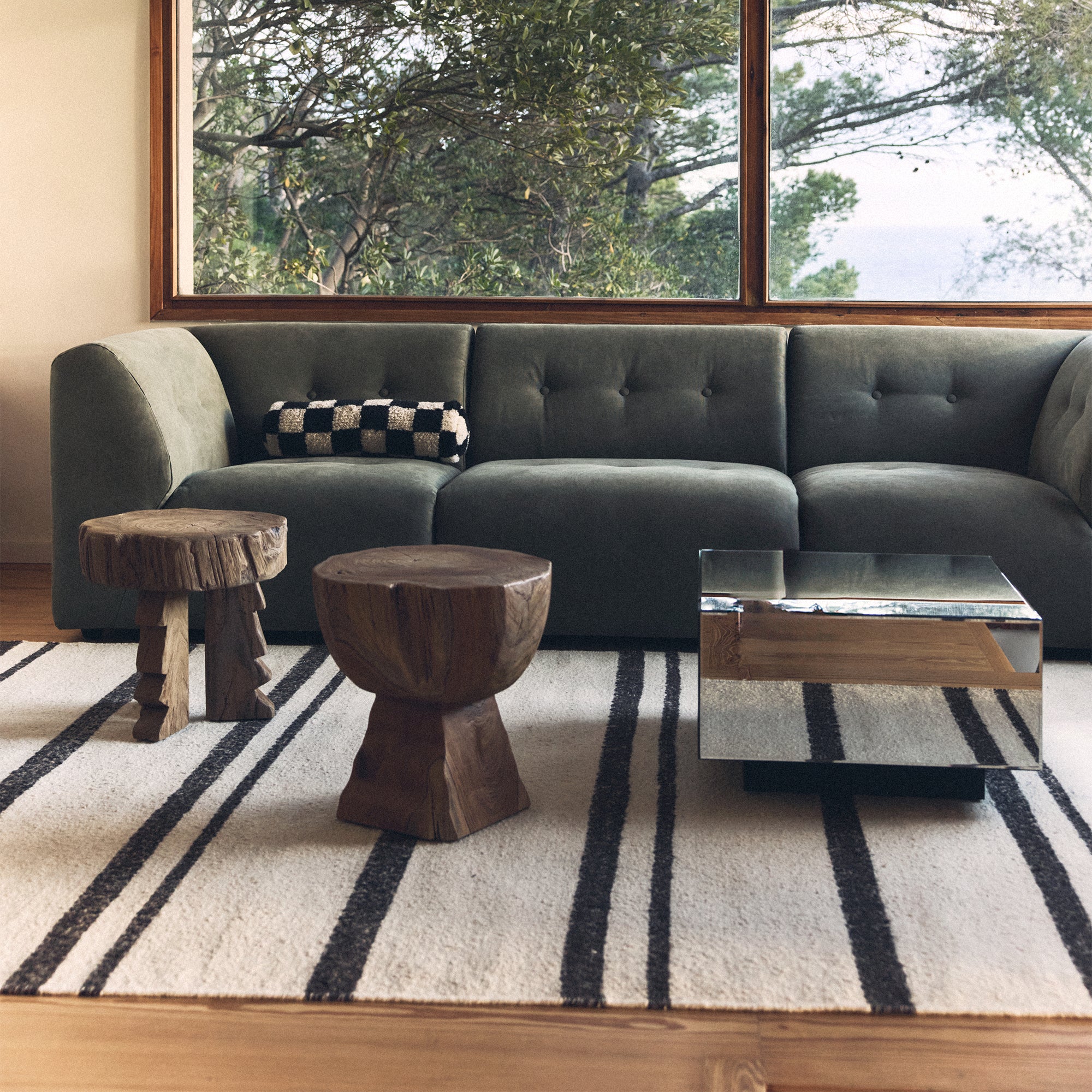 HKliving - Striped Kelim Wollteppich | 200 x 300 cm