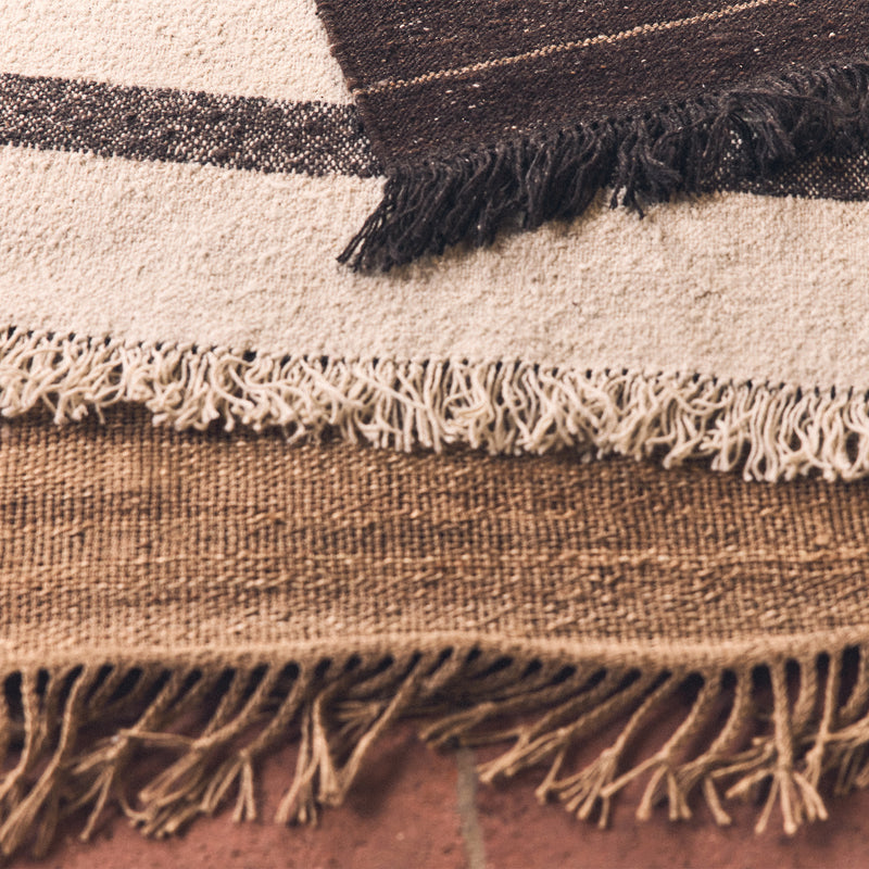 HKliving - Striped Kelim Wollteppich