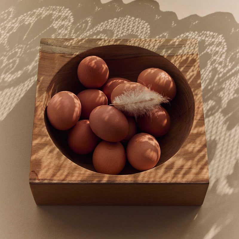 HKliving - Teak cube Schale