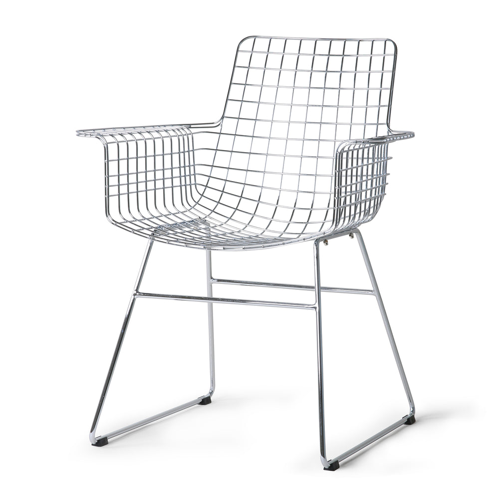 HKliving - Wire Arm Chair | chrome