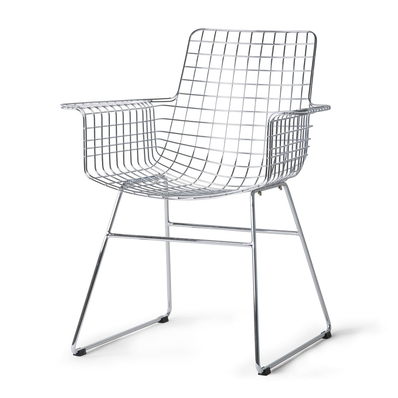 HKliving - Wire Arm Chair | chrome