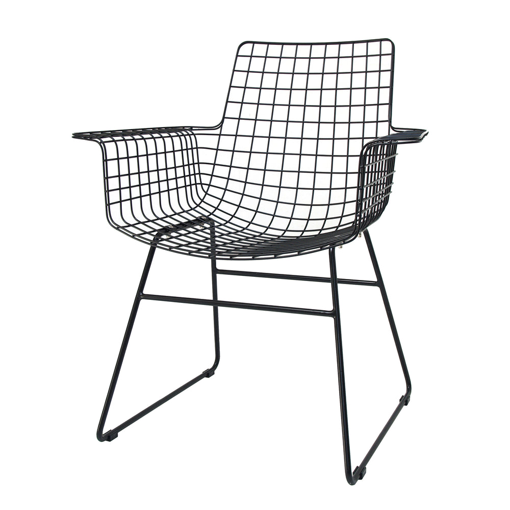 HKliving - Wire Arm Chair | schwarz