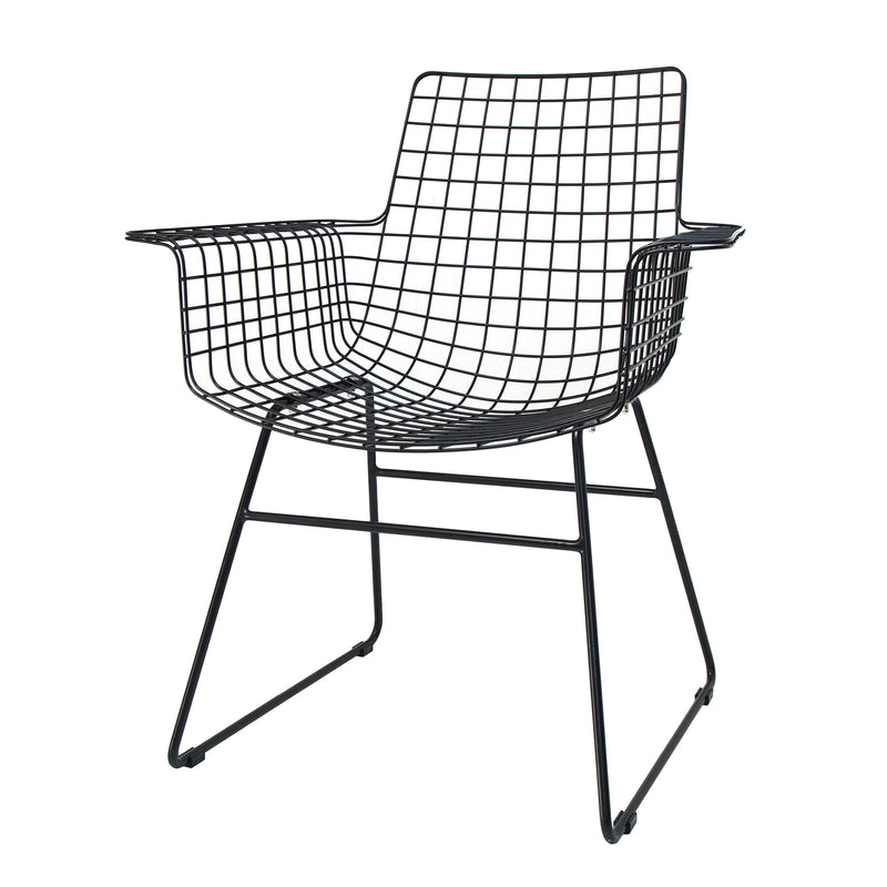 HKliving - Wire Arm Chair | schwarz
