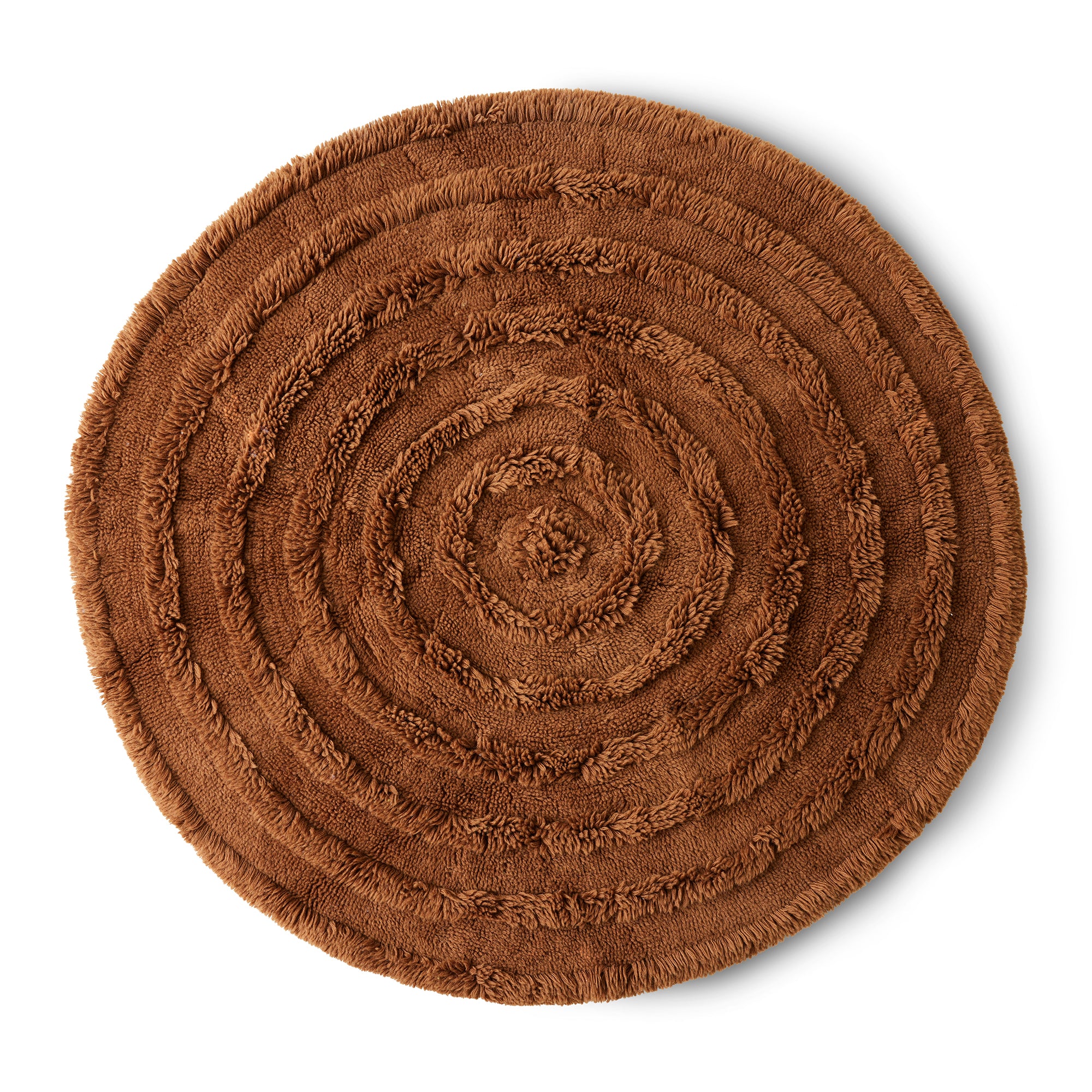 HKliving - Wollteppich rund | mahogany