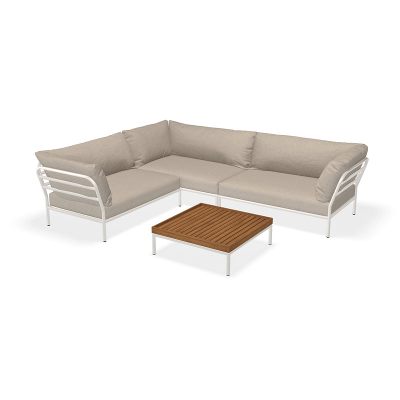 HOUE - Level 2 Loungeset | ash / Loungeset 7 (inkl. Beistelltisch) / muted white