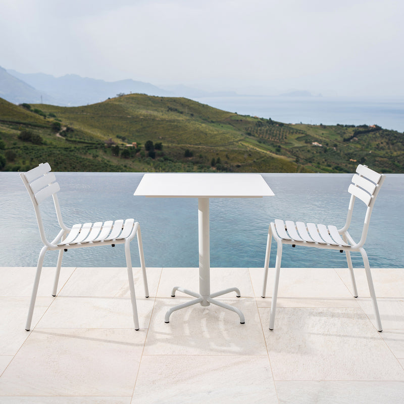 HOUE - Pico Gartentisch 70 x 70 cm | muted white / 4-Stern, muted white / rund