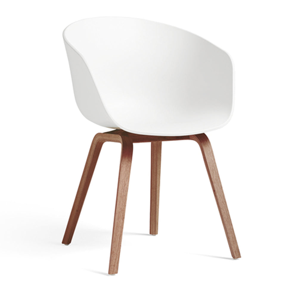 HAY - About A Chair AAC 22 | weiß 2.0 / Walnuss lackiert