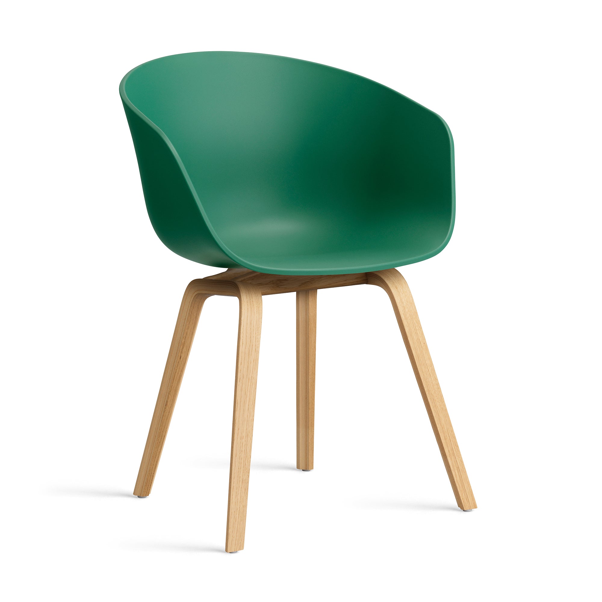 HAY - About A Chair AAC 22 | Kunststoffgleiter / Eiche lackiert / teal green 2.0