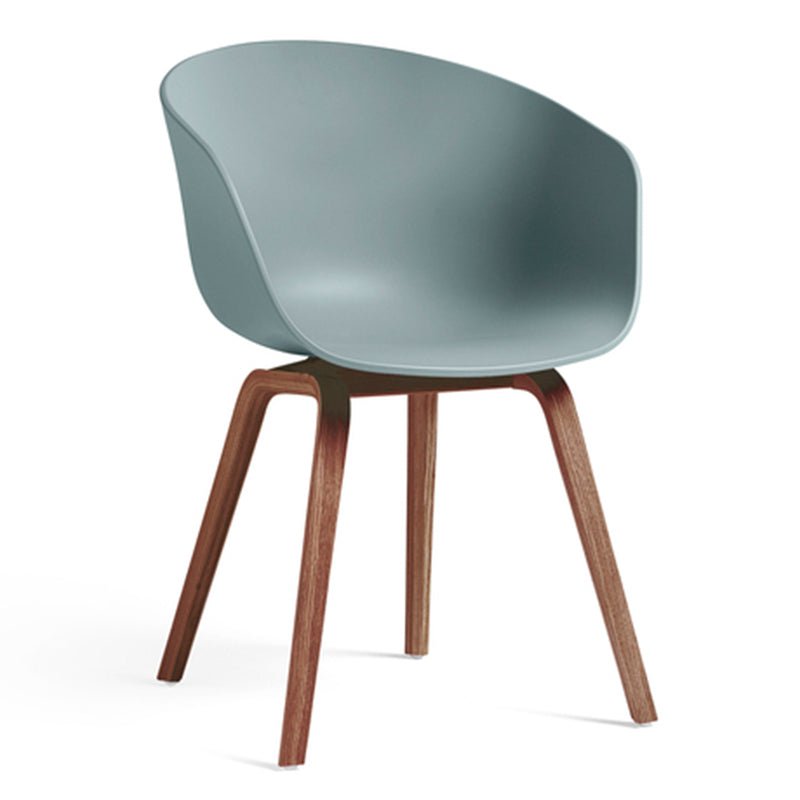 HAY - About A Chair AAC 22 | dusty blau 2.0 / Walnuss lackiert
