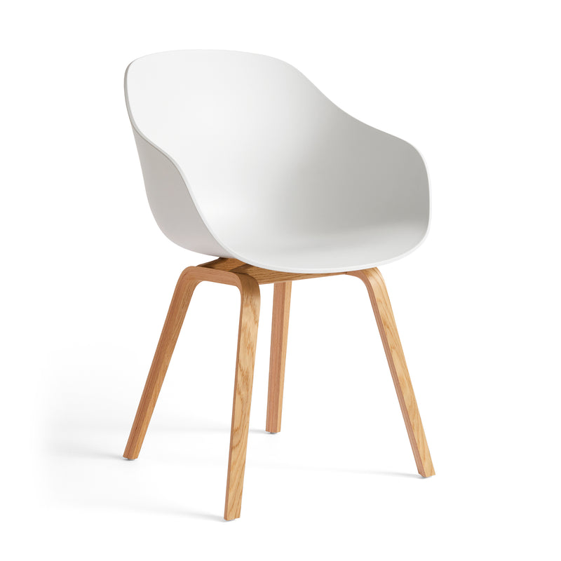 HAY - About A Chair AAC 222 | Filzgleiter / white 2.0 / Eiche lackiert