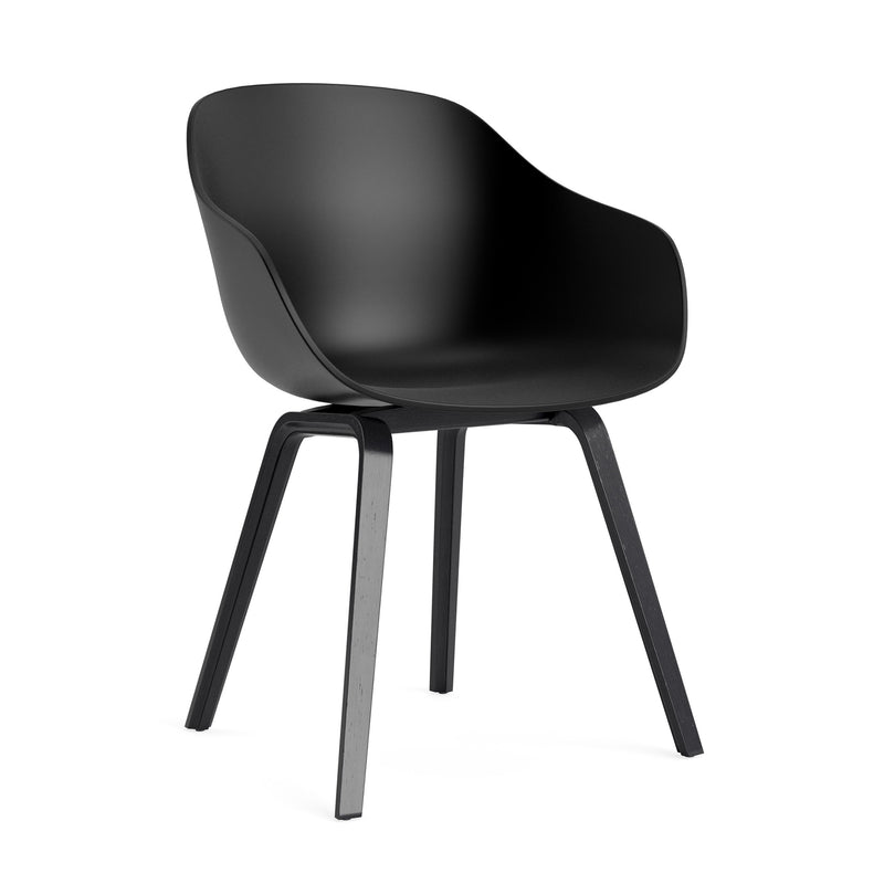 HAY - About A Chair AAC 222 | Standardgleiter Kunststoff / black 2.0 / Eiche schwarz lackiert