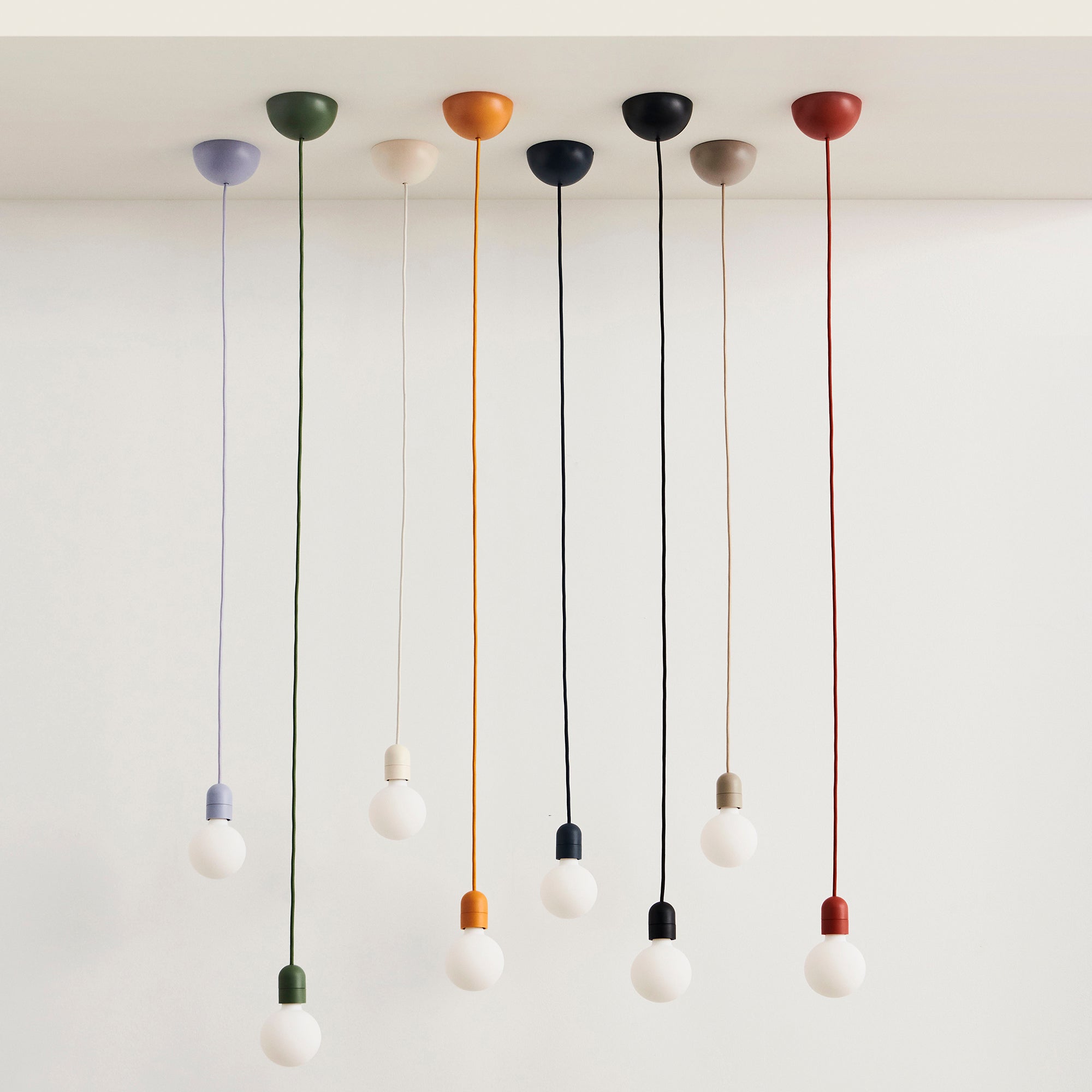 HAY - Common Pendant Kabelset | soft black, anthrazitblau, amber yellow, garden green, pastel lilac, betongrau, clay white, rusty red