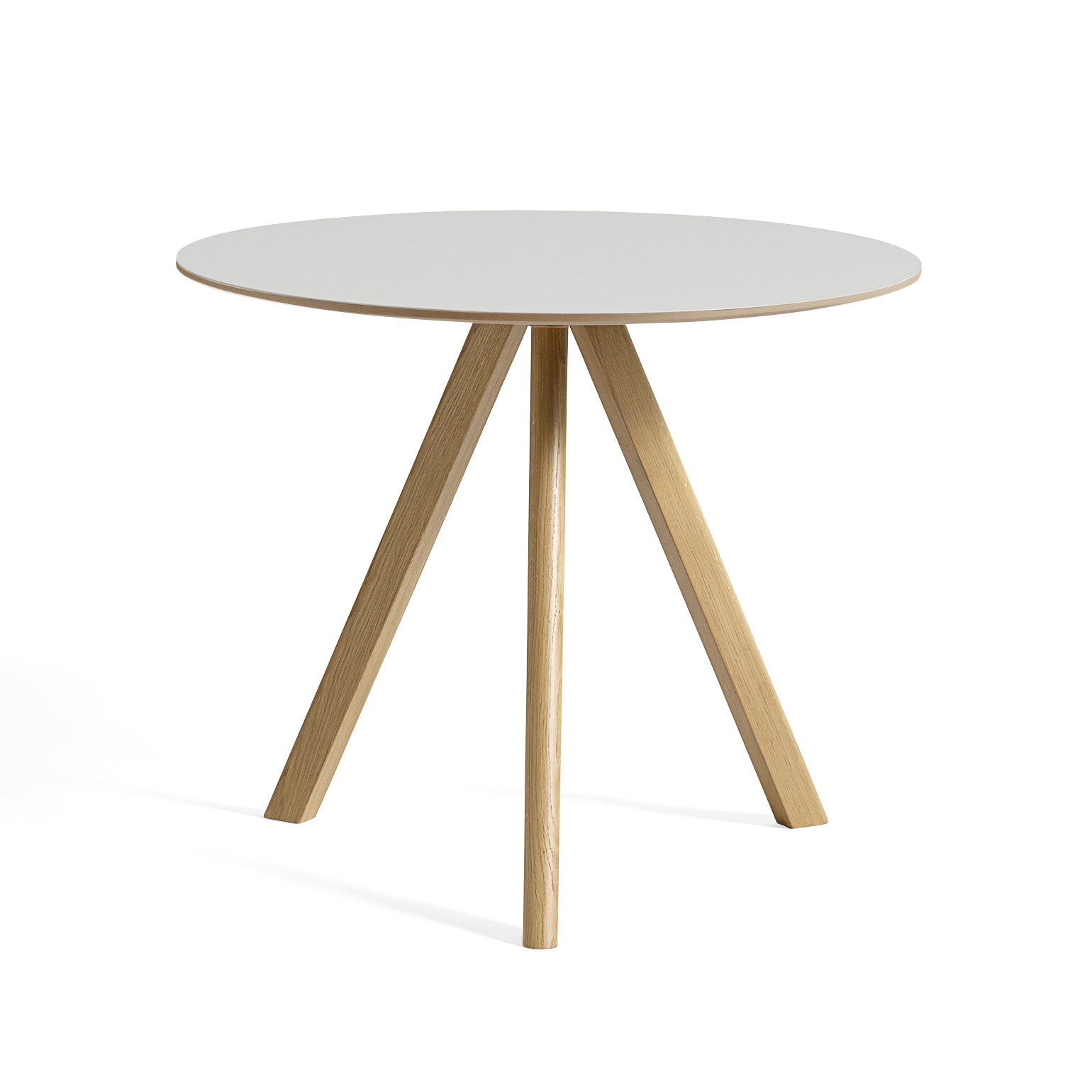 HAY - Copenhague CPH20 Bistrotisch | Ø 90 cm / off white / Eiche lackiert