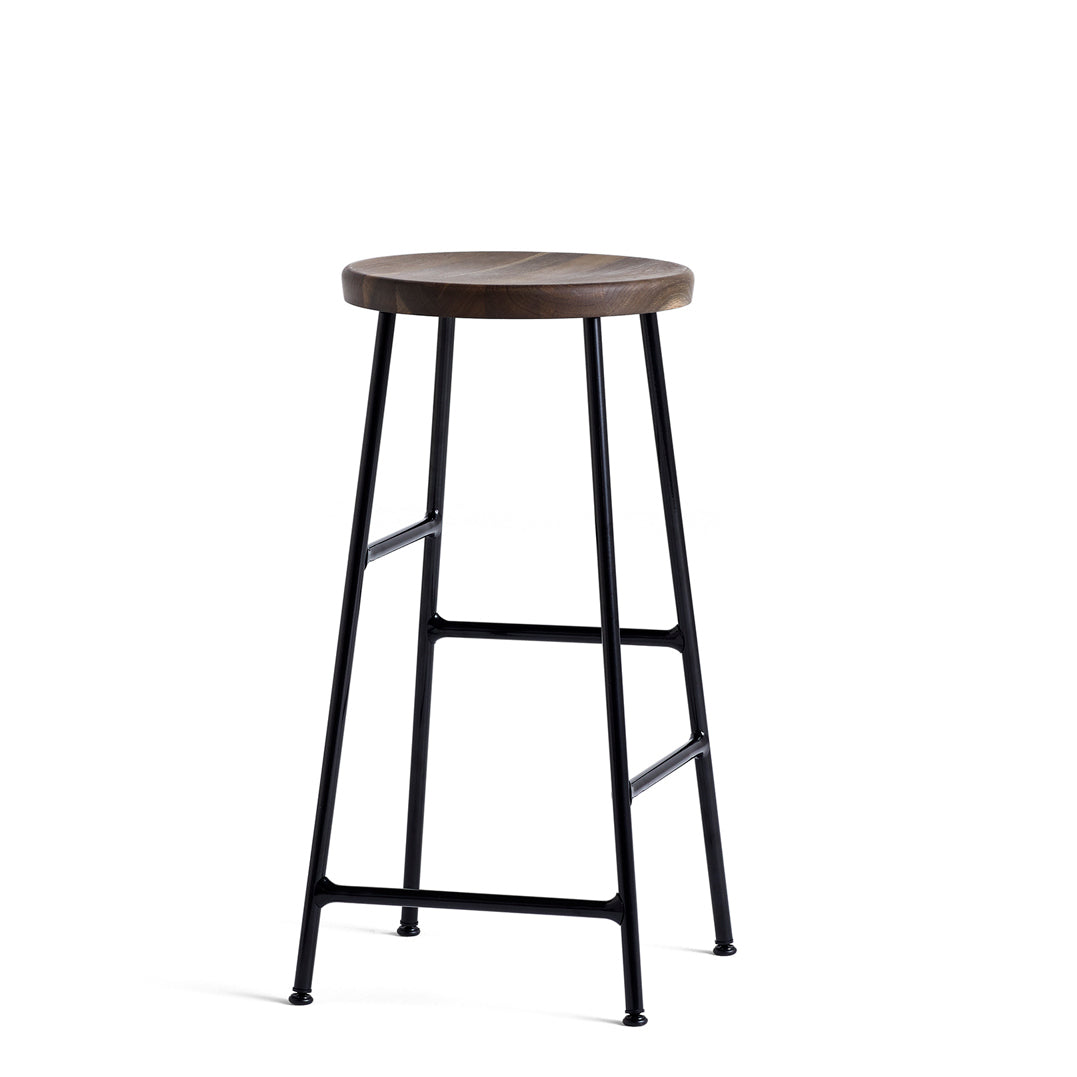 HAY - Cornet Barhocker | H 65 cm / Räuchereiche / pulverbeschichtet soft black