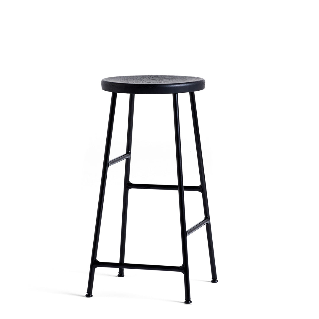 HAY - Cornet Barhocker | H 65 cm / Eiche schwarz / pulverbeschichtet soft black